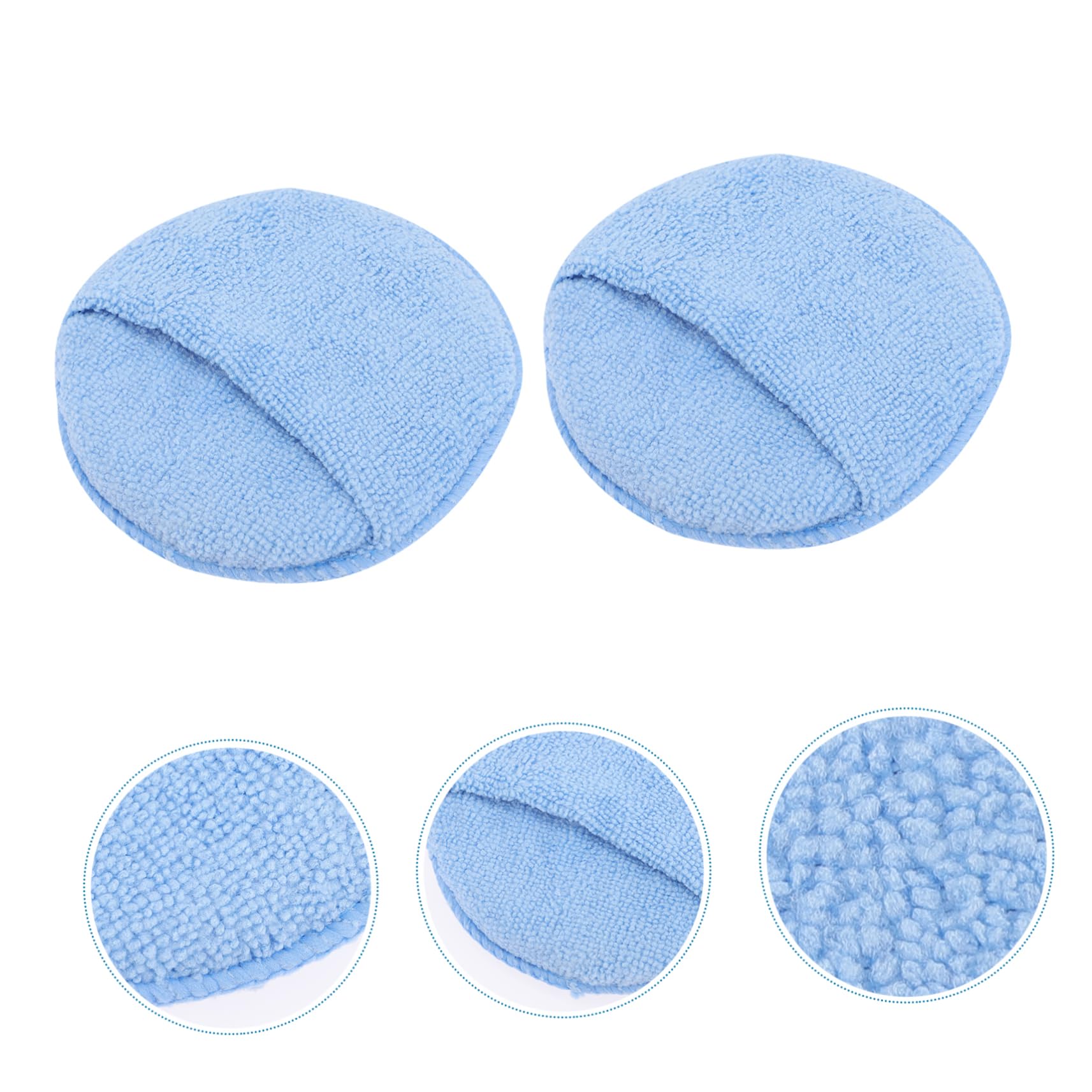 SHERCHPRY 18piezas Almohadillas De Aplicación De Cera De Microfibra Esponjas para Coche Lavables y Reutilizables Accesorios De Limpieza Automotriz