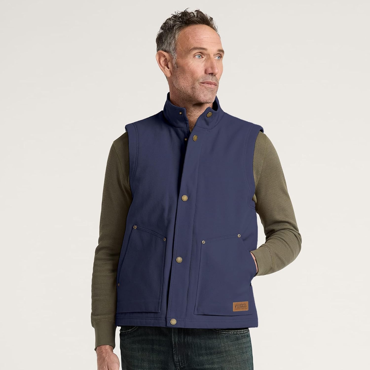 Pendleton Men’s Pine Grove Canvas Vest with Wool Blend Lining - Image 2