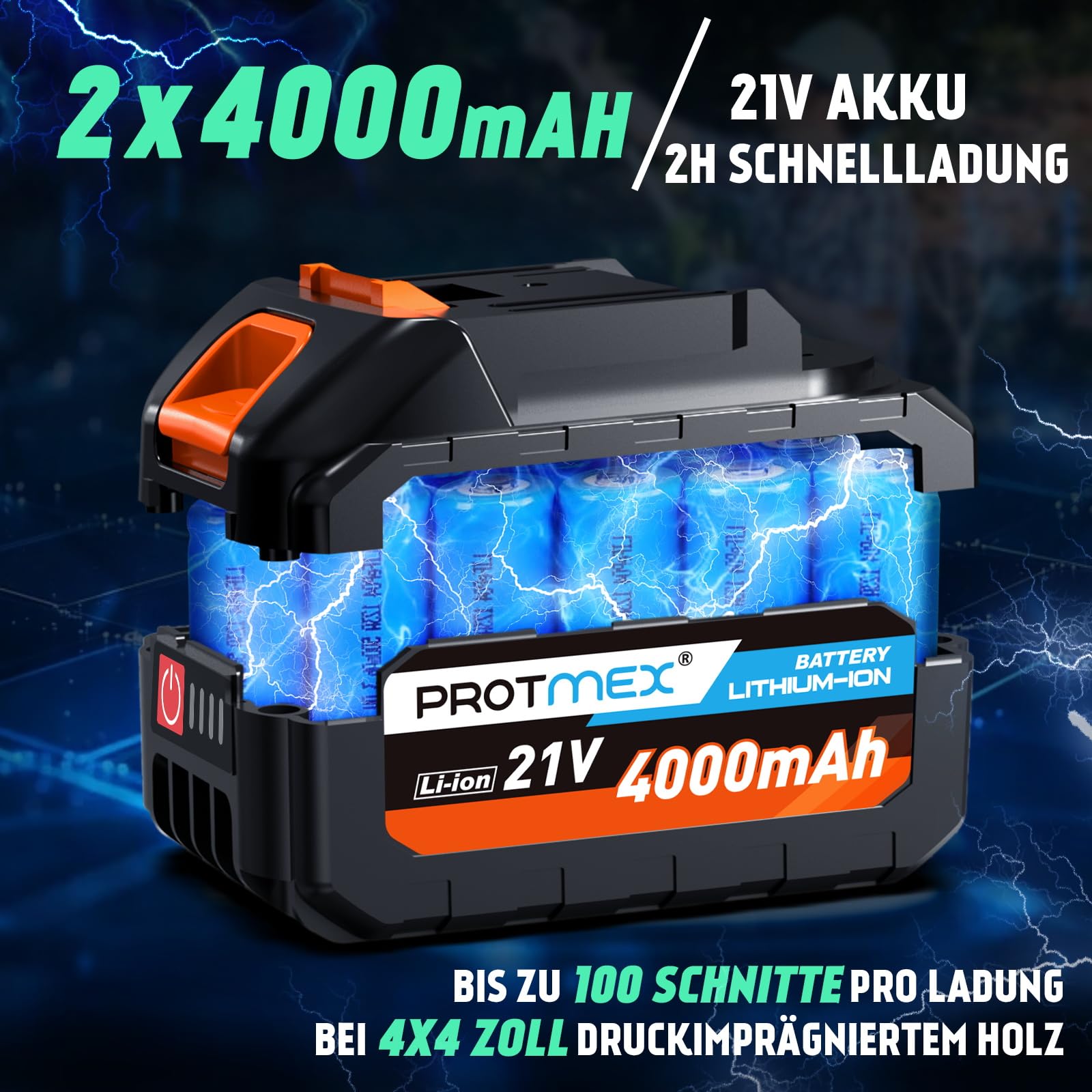 2-in-1 Akku Teleskop Hochentaster 8 Zoll