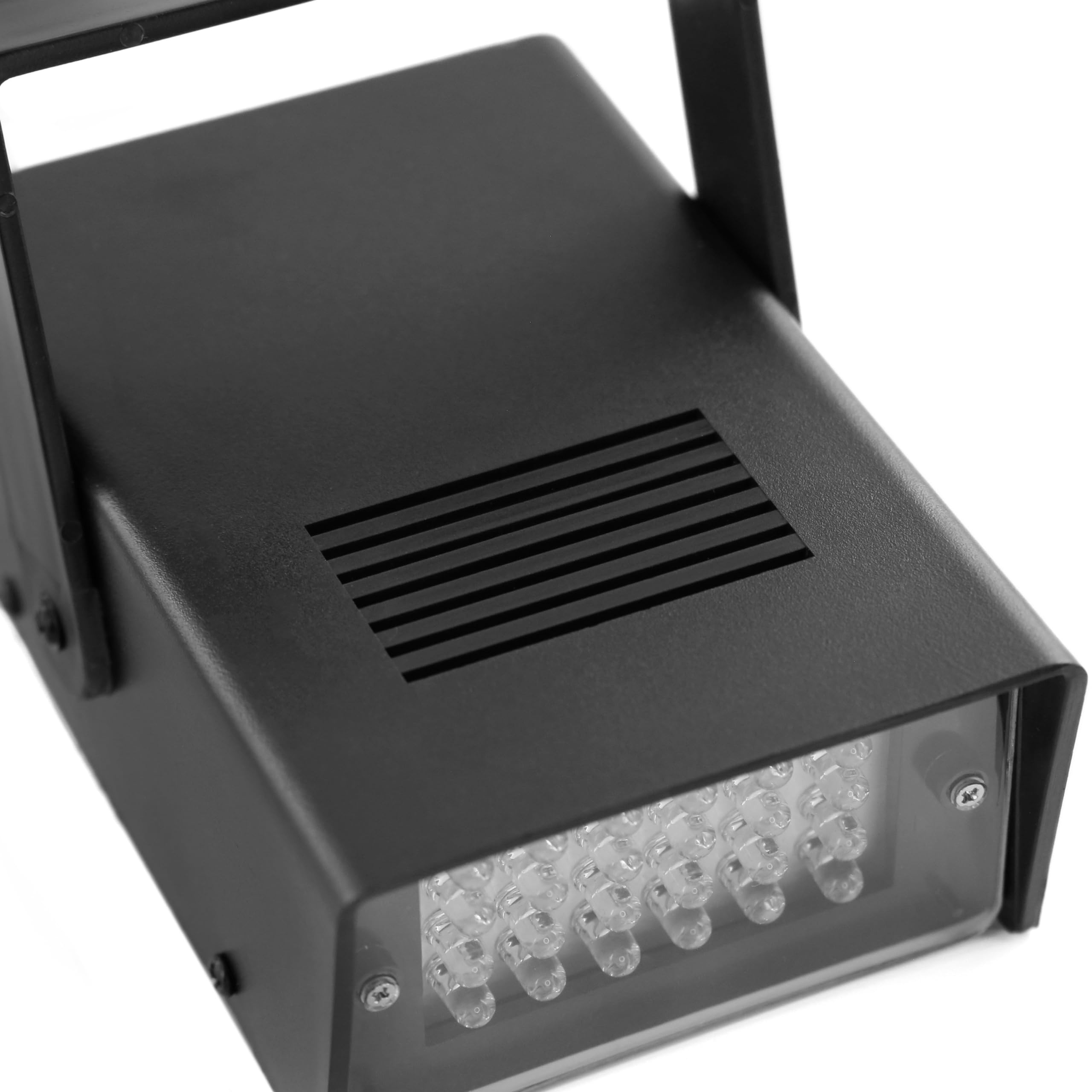 Stroboscope à LED Haute Intensité BoomTone DJ FLASHLED MINI avec 24 LED Blanches 5mm, Réglages de Vitesse, Design Compact - Idéal pour anniversaire, chambre, soirée à domicile
