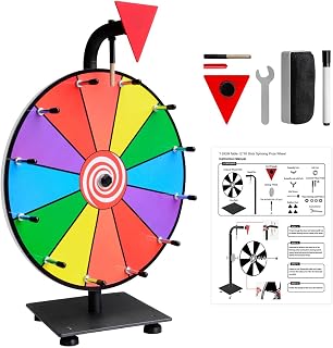 itrimaka Spinning Wheel for Prizes | 12 Inch Spin The Wheel with Dry Erase Marker and Eraser,12 Color Slots Heavy Duty Editable Spinning Wheel for Fortune Spinning Game Carnival, Tradeshow