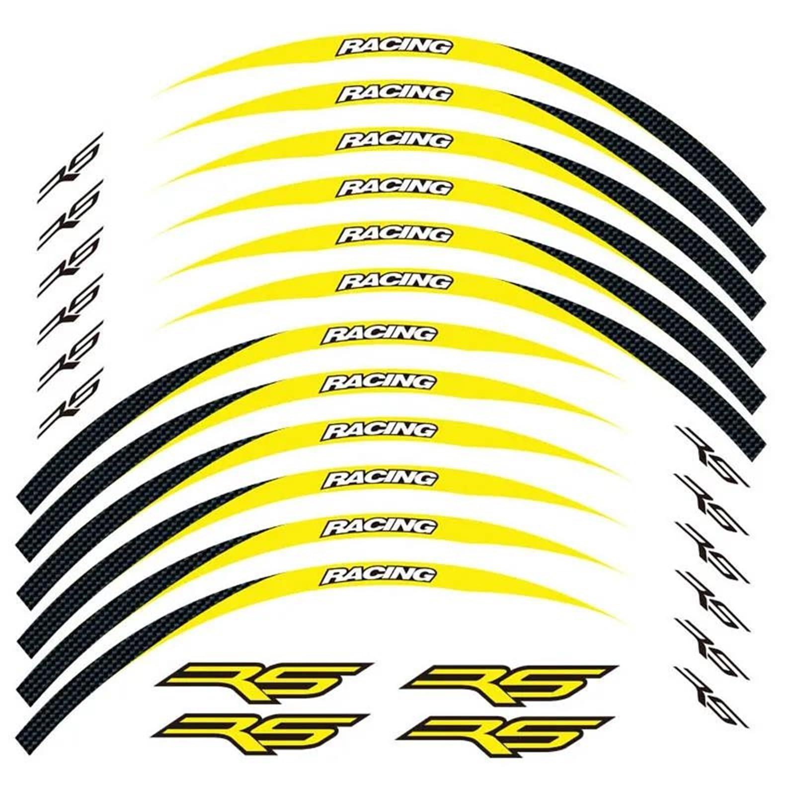 12 Strips Motorcycle Reflective Decals Wheels Moto Rim Stickers for Aprilia RS Rs125 Rs 125(Color15)