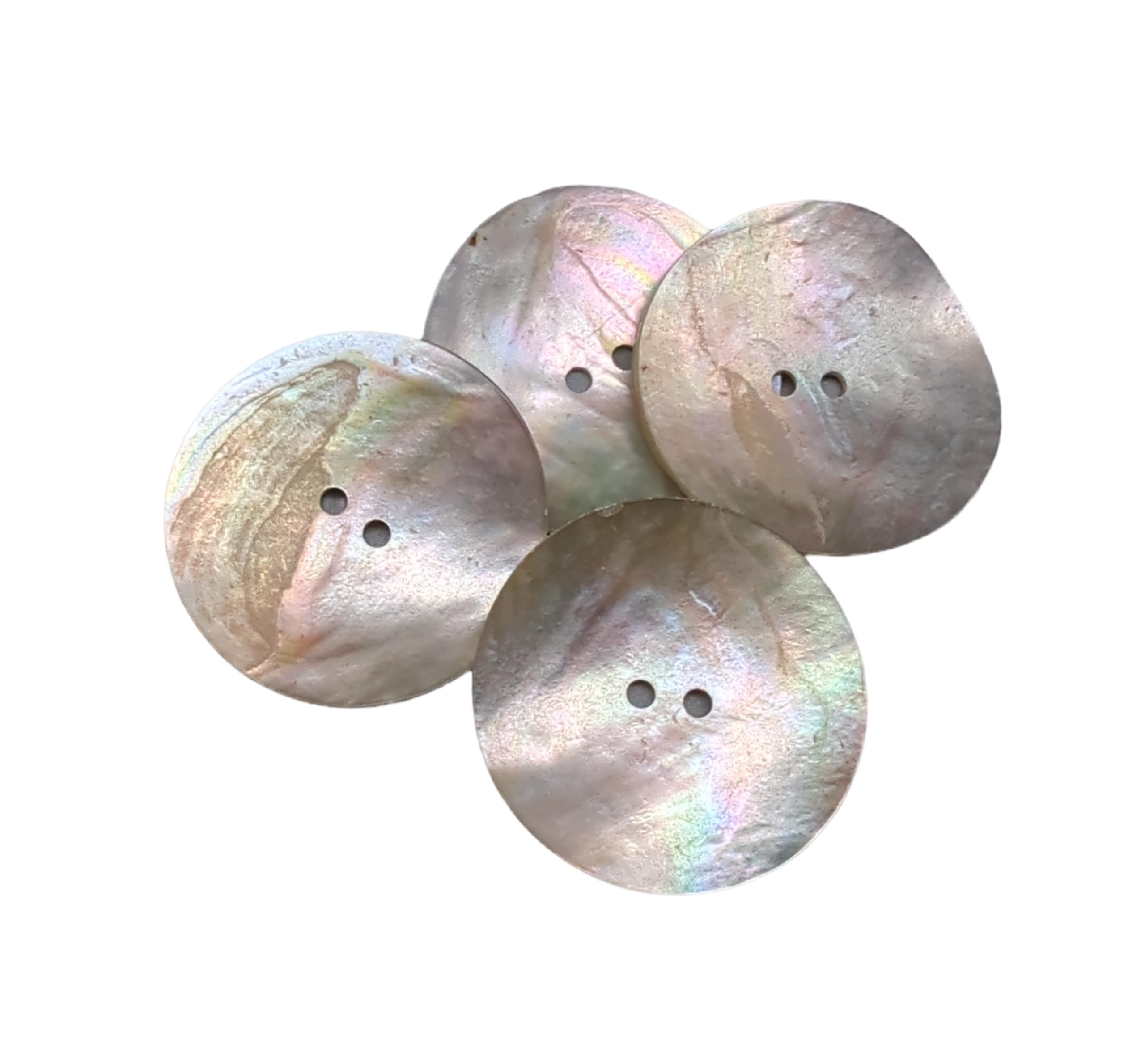 Botones Planos 12mm 2 Agujeros 50 Botones De Madreperla - Tamaño