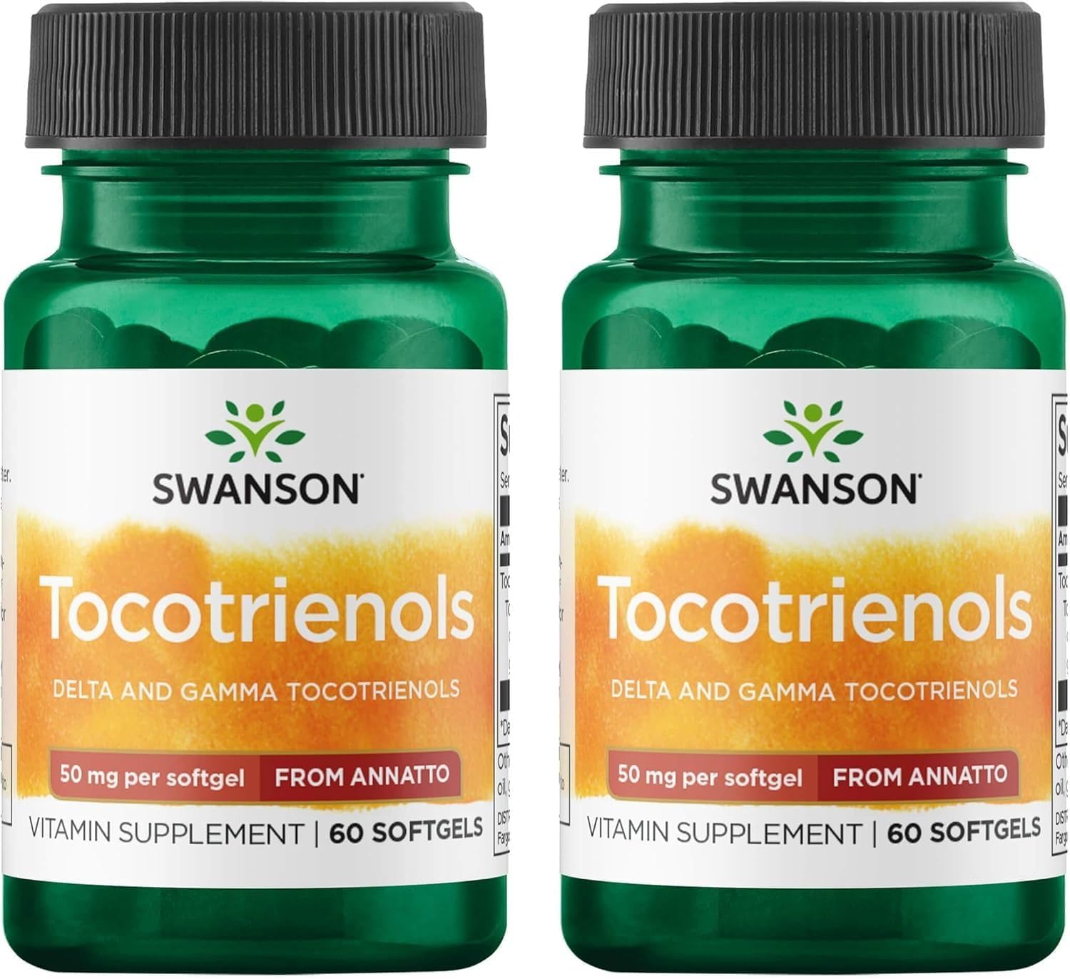 Swanson Deltagold Tocotrienols 50 mg, 60 Softgels, 2 Pack 60 Count (Pack of 2)