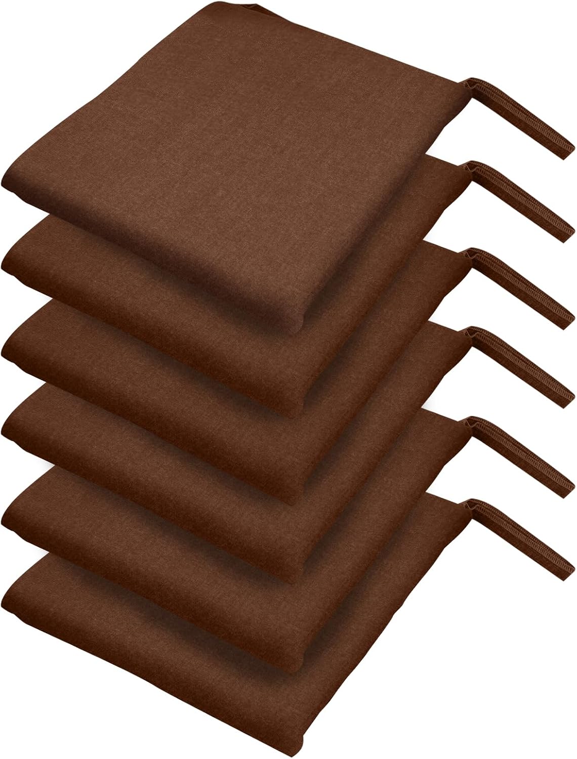 Set 2 Cuscini Coprisedie Cucina 40x40 Cm - Imbottiti, Sfoderabili, Con Laccetti, Made In Italy, Colore Arancio - Foto 7