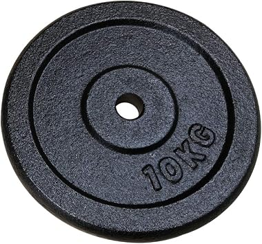 Fit4Home Cast Iron Weight Plates Strength Training Plates for Dumbbells & Barbells Weightlifting Fitness Workout Disk Wheel Home Gym Equipment Black