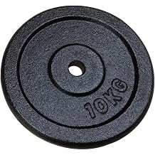 Fit4Home Cast Iron Weight Plates Strength Training Plates for Dumbbells & Barbells Weightlifting Fitness Workout Disk Wheel Home Gym Equipment Black