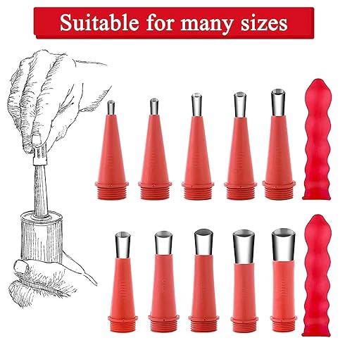 Miniatura 6 de Fatpig Tapones selladores de tubos de calafateo, 100 unidades, rojas, impermeables, para líquidos y gel para preservar y ahorrar