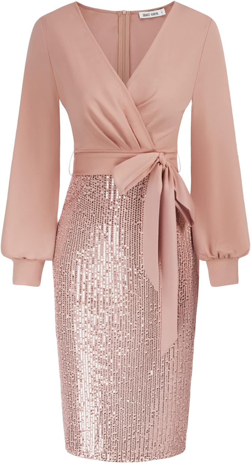 GRACE KARINWomen's Business Pencil Dress Wedding Guest Office Work Dresses Cocktail Party