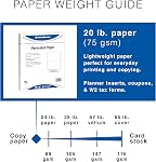 Printworks Papier perforé professionnel, 8.5 x 11 Des pouces, 20 Livre, perforation de 5,5 pouces par le bas, 500 Feuilles blanches (04116)