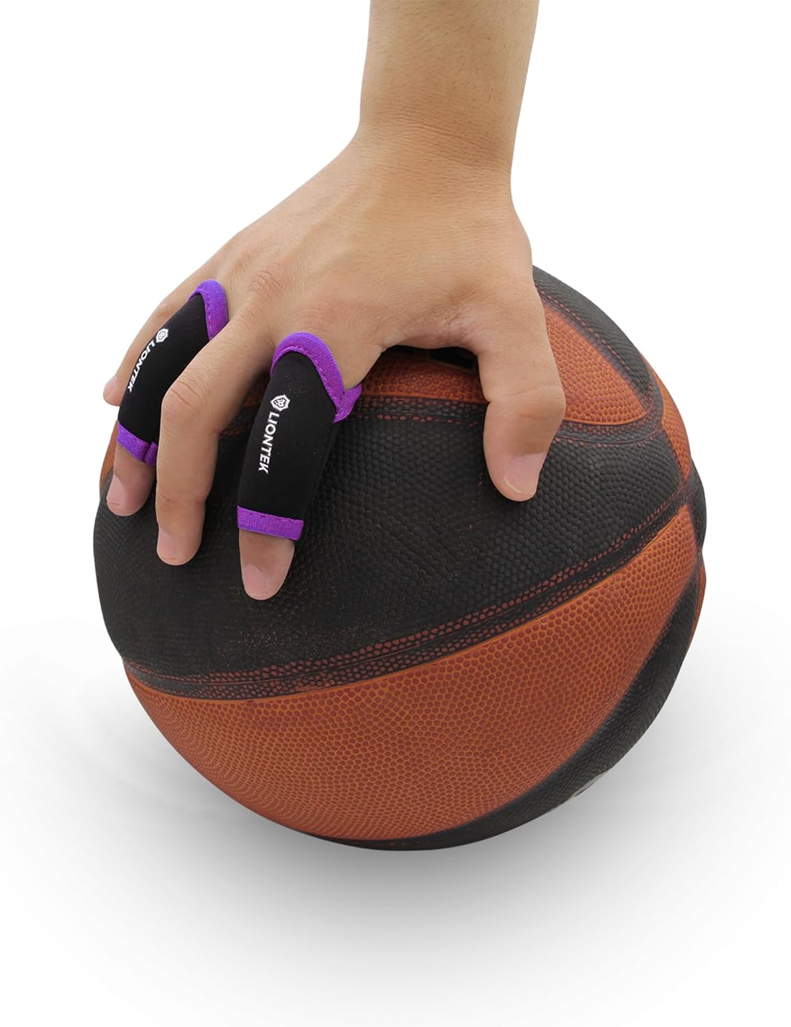 LIONTEK Single Finger Sleeve Pair - Sports Compression Finger Sleeve for BJJ, MMA, Basketball, Weight Lifting, and More