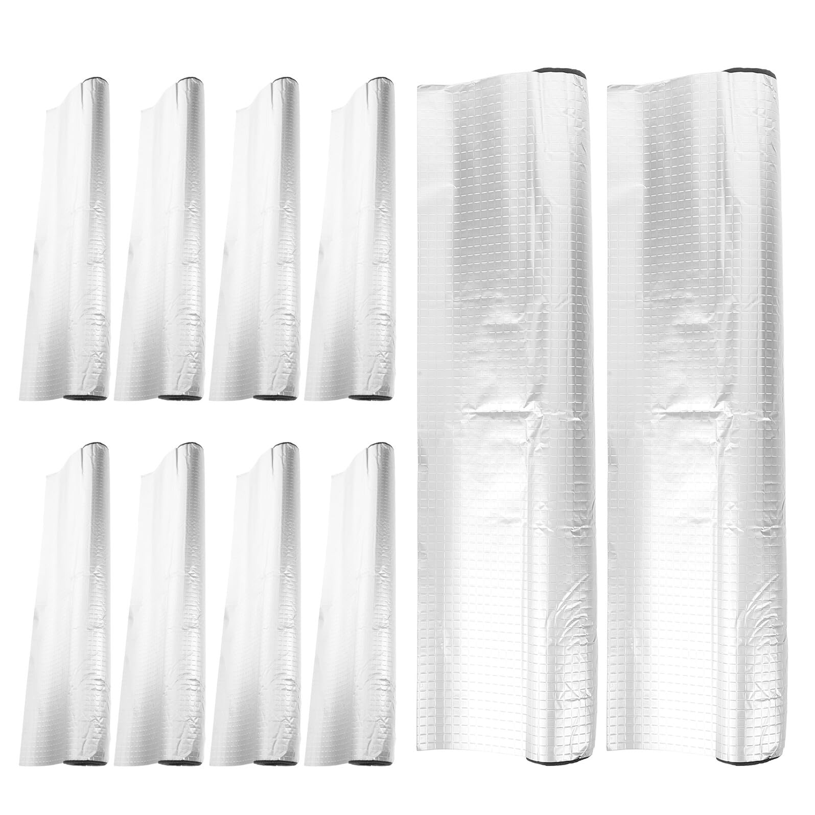 Manchon isolant mousse autocollant gaine tuyau extérieur alu protection gel 10pcs