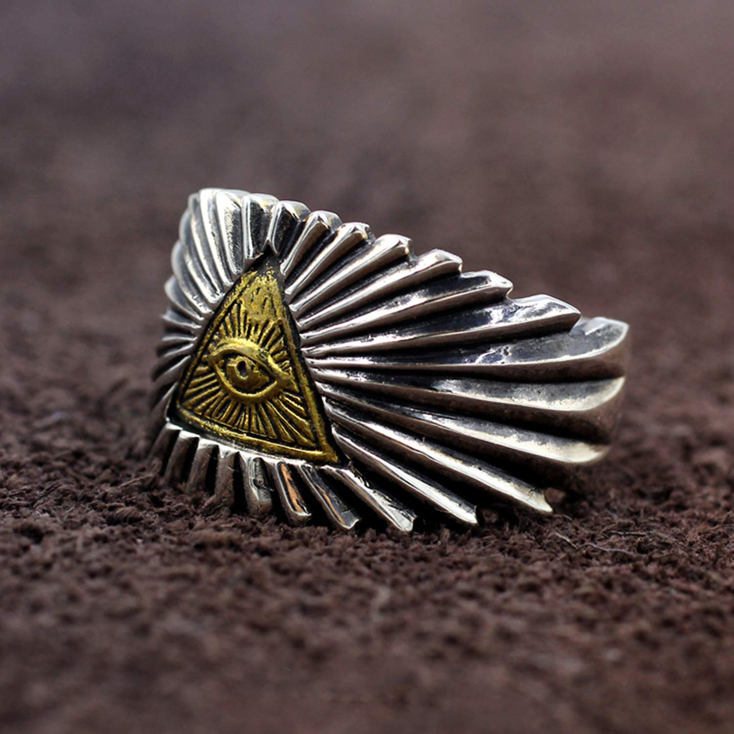 Anello Punk Da Uomo Con Occhio Del Diavolo - Design Punk - Foto 9