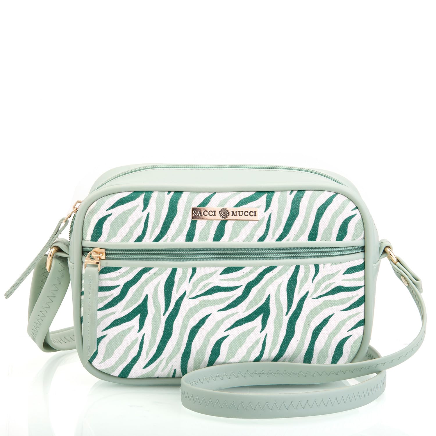 SACCI MUCCI Boxy Shoulder Sling Crossbody Bag for Women, Stylish Sling Bag For Girls, Ladies Purse, Shoulder Bag, Gift for Girls - Wave Botanical (Mint Green) (B0CNMZW4JD) Amazon Price History, Amazon Price Tracker