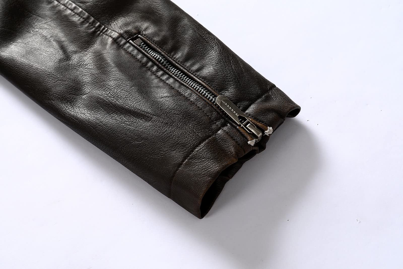 Amazon.co.jp: メンズバイククラシックバイカーフェイクレザー