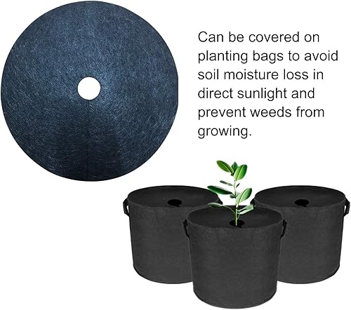 Miniatura 4 de RESOYE Tapetes de protección para árboles, 24 piezas de 5.9 pulgadas, anillos de árbol negro para paisajismo, bloques de barrera de jardín,