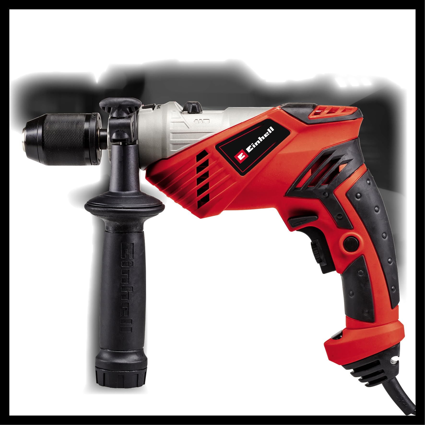 Einhell Schlagbohrmaschine TE-ID 650 E (650 Watt, Qualitätsbohrfutter aus Metall, Rechts-/Linkslauf, Metall-Bohrtiefenanschlag, Spindelarretierung "press&lock")