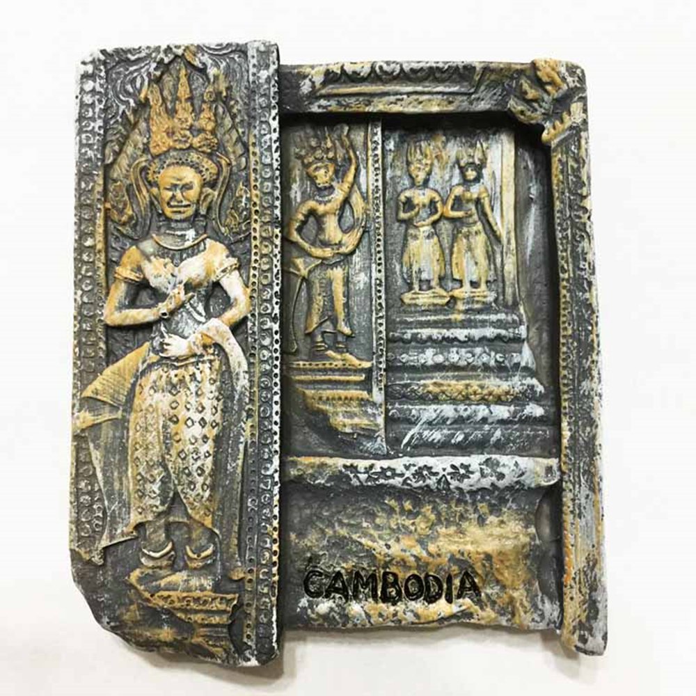 3D Angkor Wat Cambodia Souvenir fridge magnet, Home & kitchen decoration Cambodia refrigerator magnet