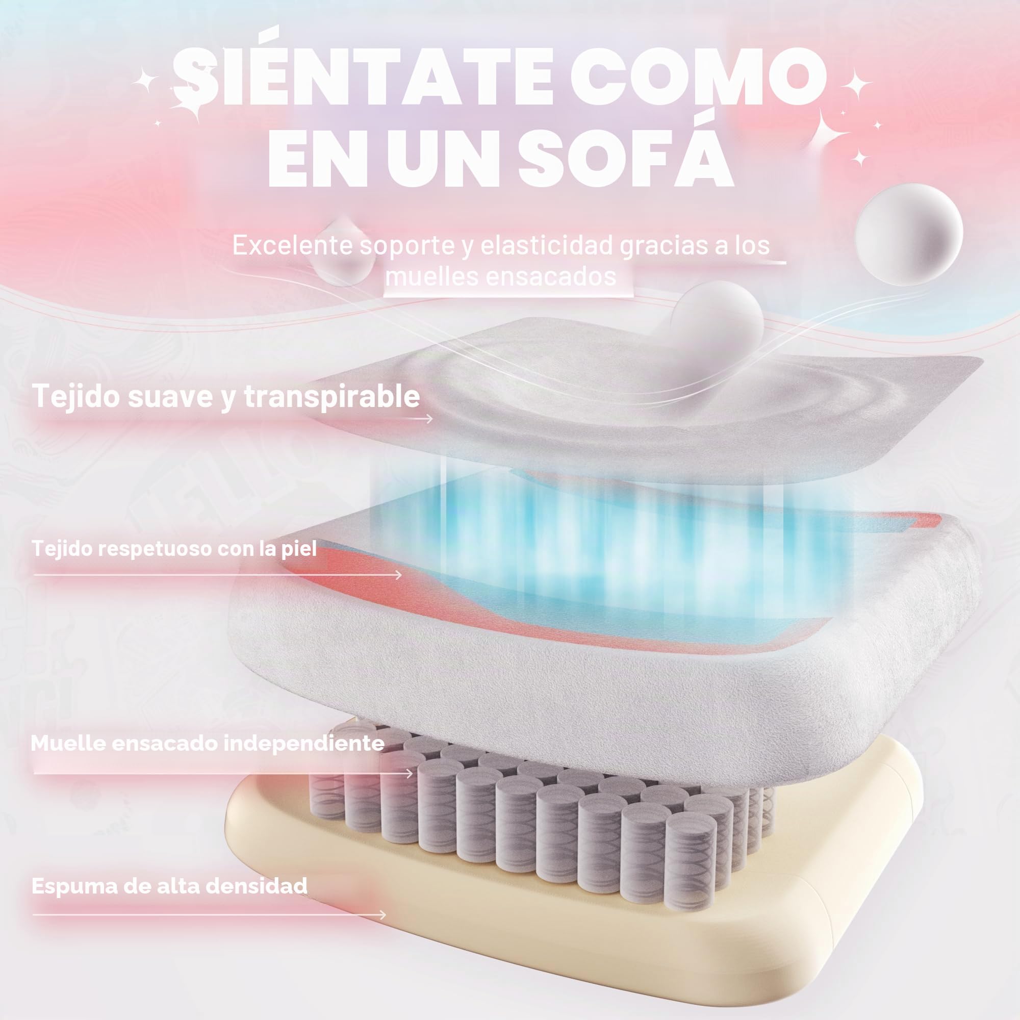 Silla Gaming de Gato con Reposapiés, Cojín Lumbar y Orejas de Gato, Silla Gaming Ergonómica de Terciopelo con Reposapiés para Mujeres, Adultos y Adolescentes, Colorida