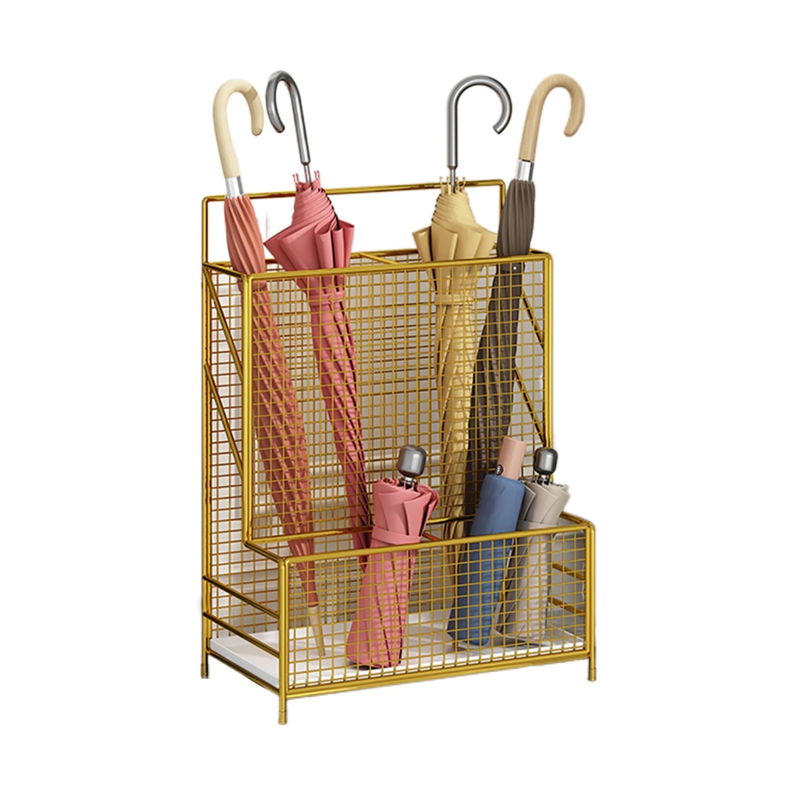 Porte-parapluies doré au design chic pour une décoration raffinée