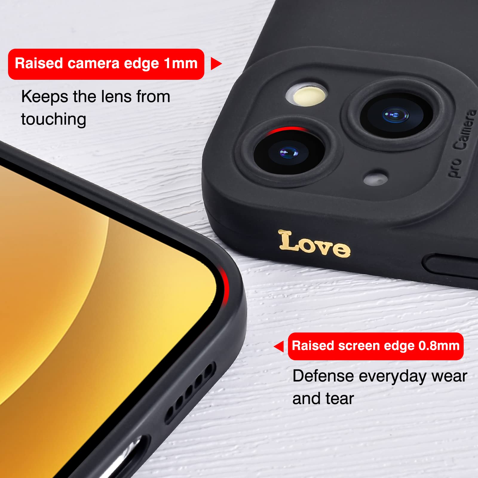 Newseego Custodia IPhone 13 Pro Con Cuoricino – Morbido TPU, Protezione Fotocamera, Ricarica Wireless, Colori Pastello, Regalo Carino