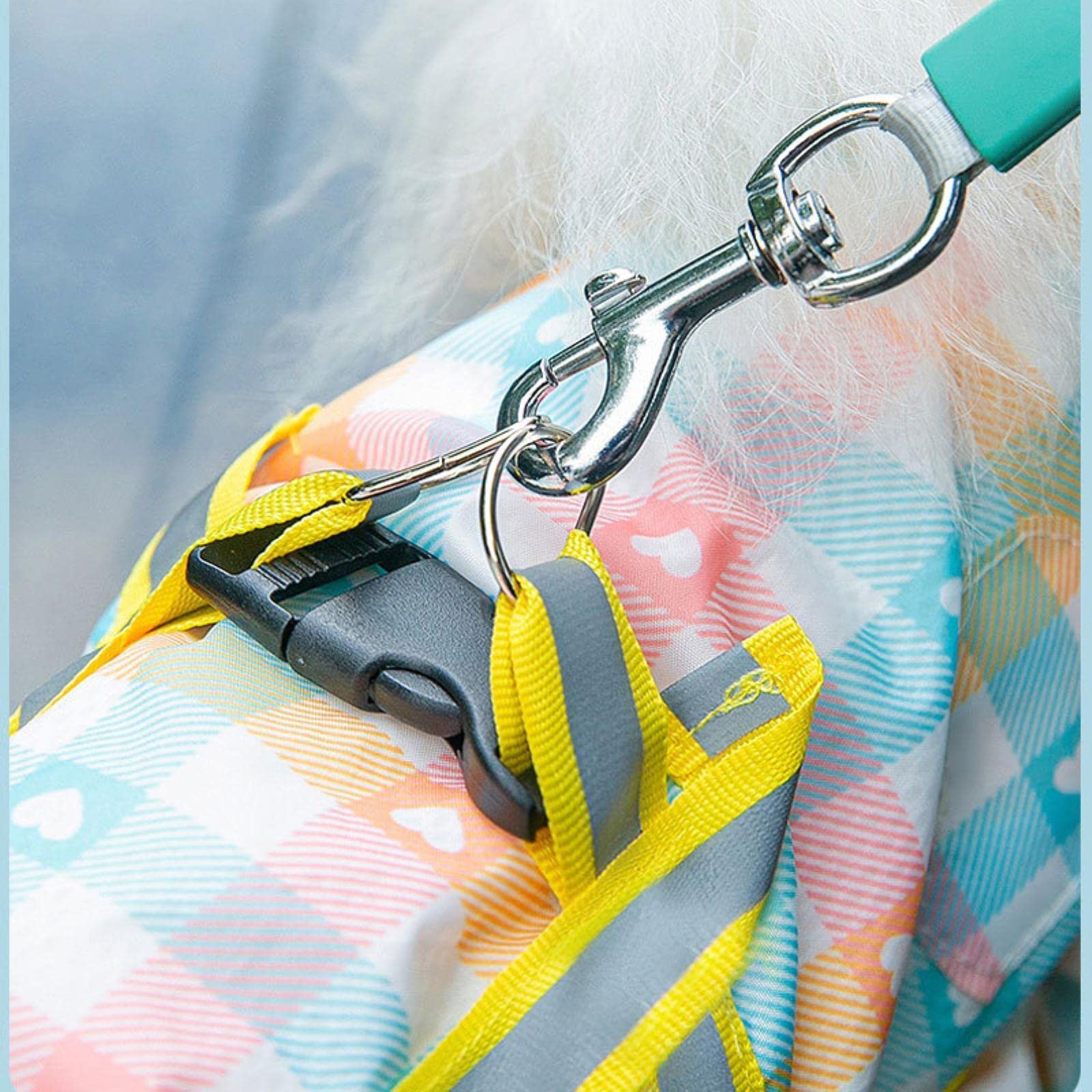 Impermeabile per Cani con Cappuccio, Copertura Integrale a Quattro Zampe con Cappello, Impermeabile con Cappuccio per Cani Tuta Riflettente Poncho Antipioggia per Cuccioli (Blue Large)
