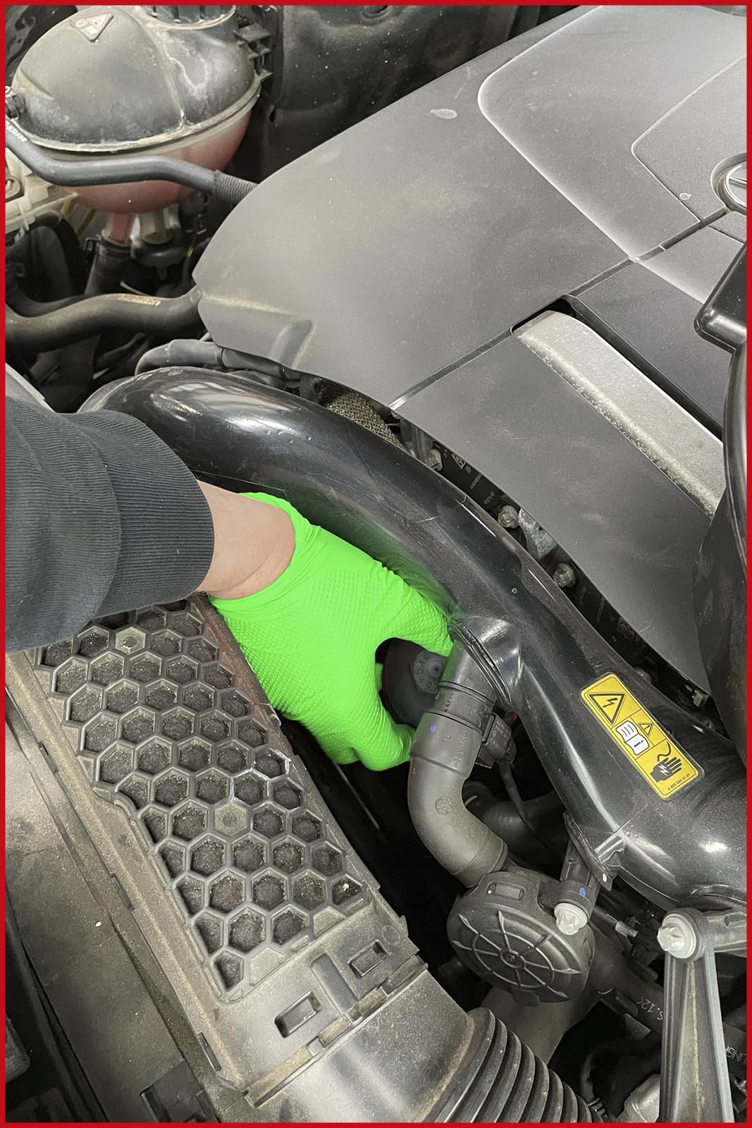 KS Tools 512.0462OP Competition - Guantes de nitrilo, M, caja de 10 x 50 unidades, color verde