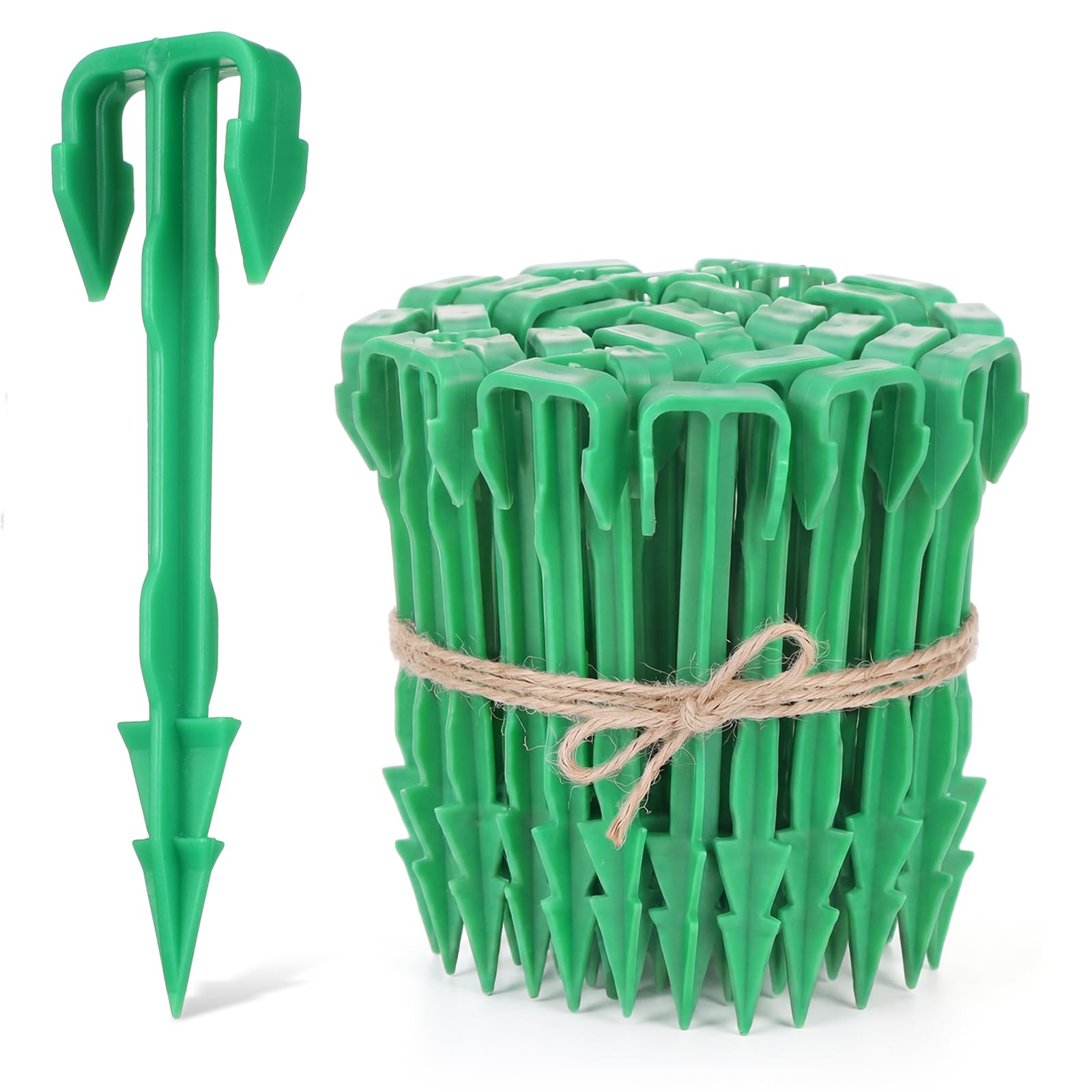 200 Pcs 4" Landscape Stakes Sod Staples Bulk Plastic Lawn Garden