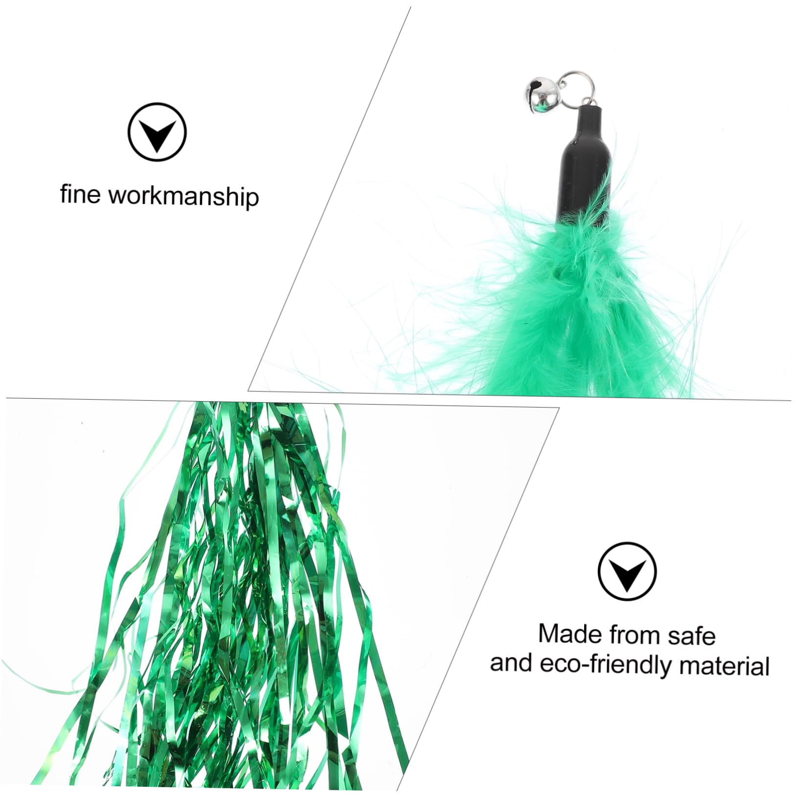 Kisangel 24pièces Jouets Interactifs pour Chat Canne Plumes Et Têtes Remplaçables Kit De Divertissement pour Chat