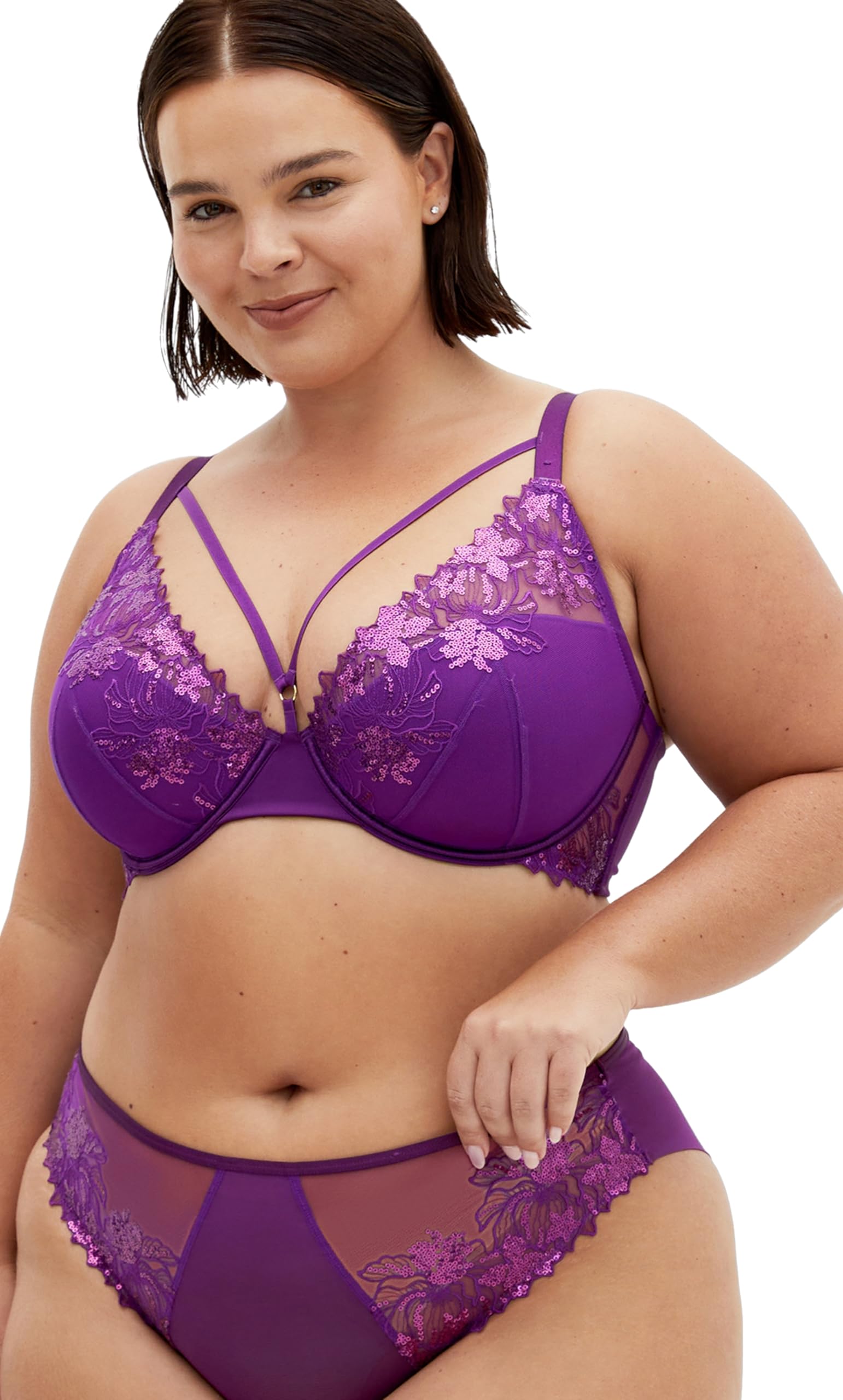 City Chic Women's Plus Size Bra - Tara Plunge Contour