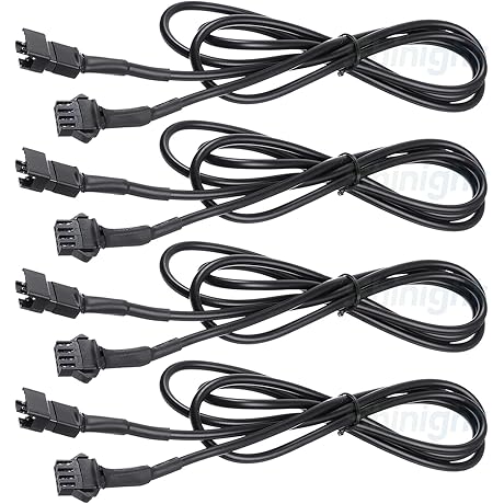 SHINIGHT 4 PCS 47 inch Extension Cords for LED Lights Extension