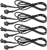 SHINIGHT Rock Light Extension Wire 4 Pin 4 Pcs 47 Inch Waterproof Extension Cord Cable Connector for LED Motorcycle ATV Car Light RGB Multi-Color Neon Strip Underglow Rock Light