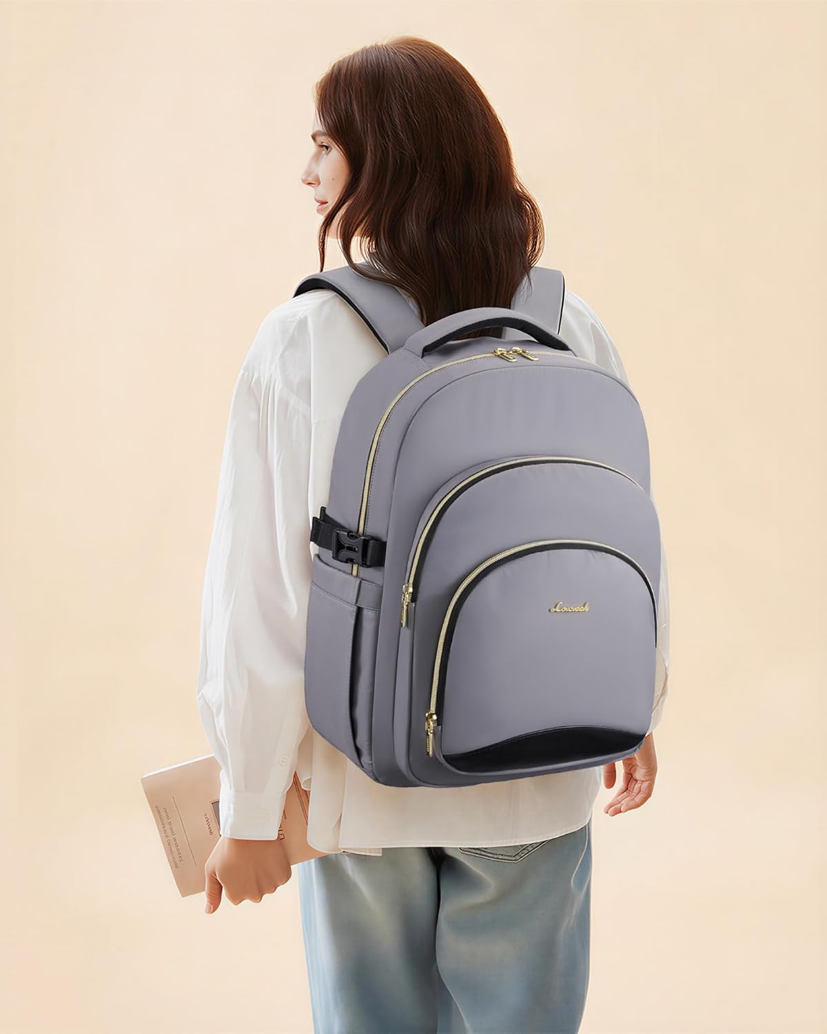 LOVEVOOK Laptop Backpack for Women, 15.6-Inch Work Backpack, College Bookbag Casual Personal Item Travel Bag Business Computer Daypack for Teacher Nurse, Gift - Image 6