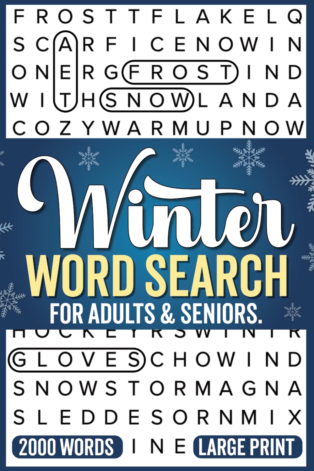 Winter Word Search for Adults: 2000 Cozy Words – 100 Themed Puzzles for Adults, Seniors