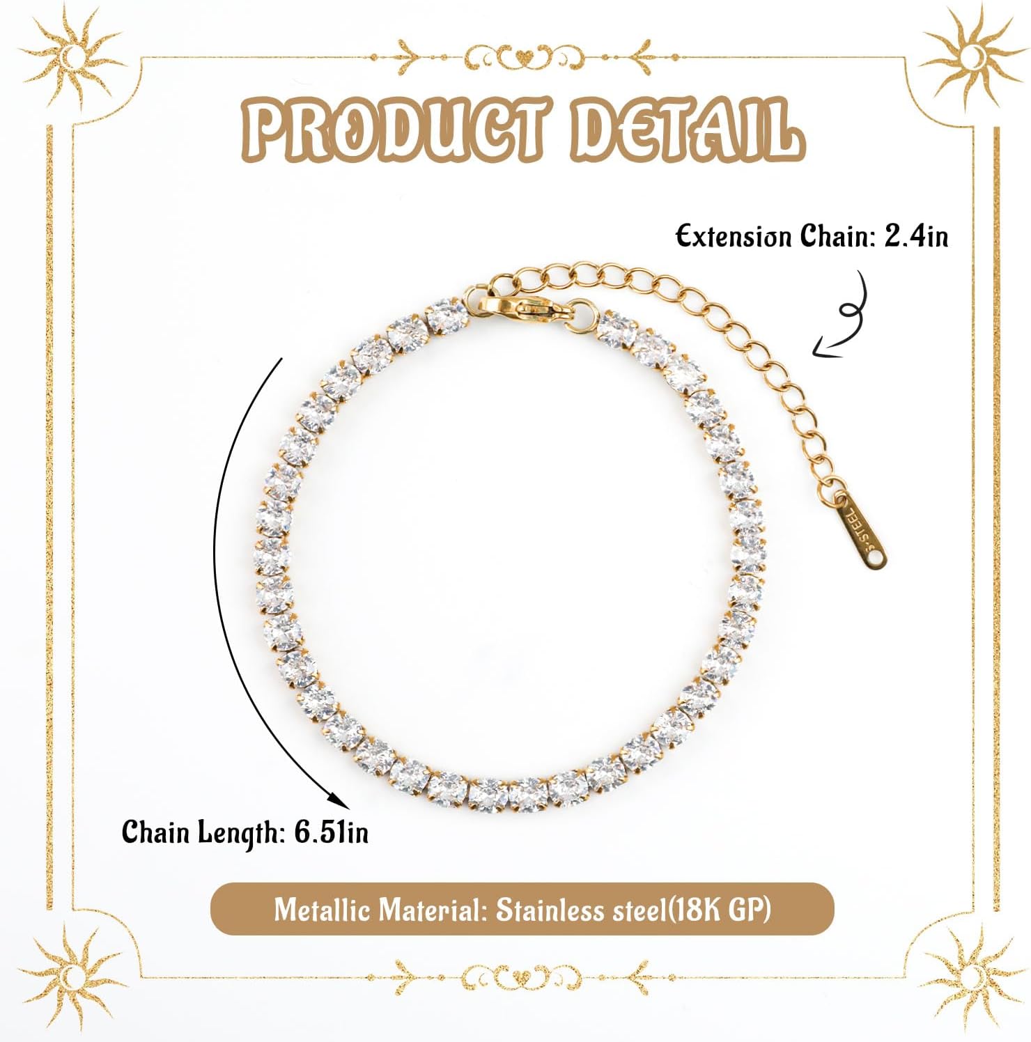 Bracelet Bangle Set, 4pcs Stackable Four Leaf Gold Bracelet Set for Wife Mom Girlfriend - Image 2