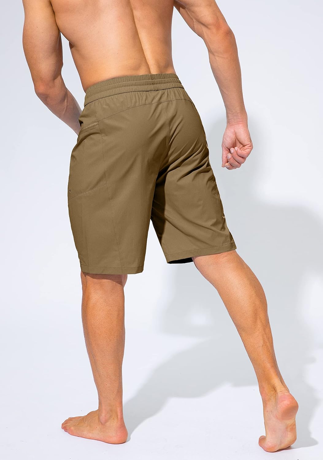 Men's Swim Trunks Quick Dry Board Shorts with Zipper Pockets Beach Shorts Bathin Suits for Men - No Mesh Liner thumbnail
