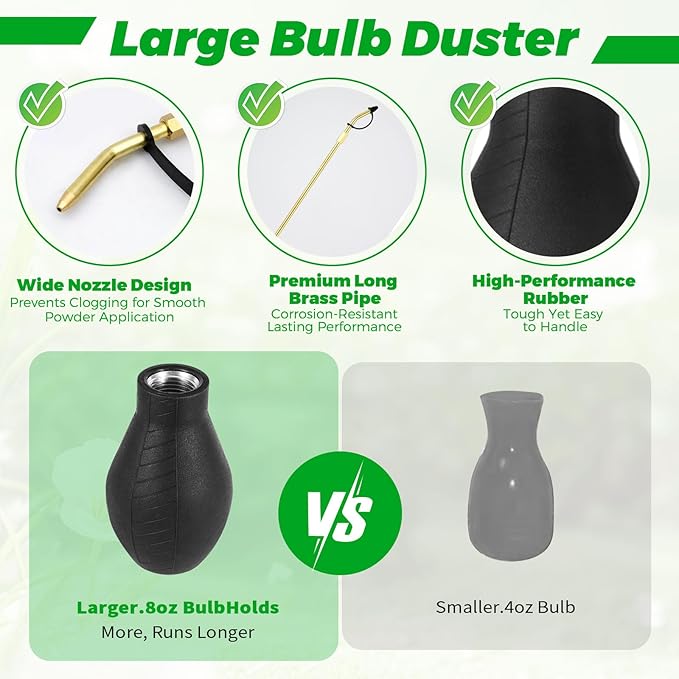 Duster de tierra de diatomeas con tubo de metal largo miniatura 3