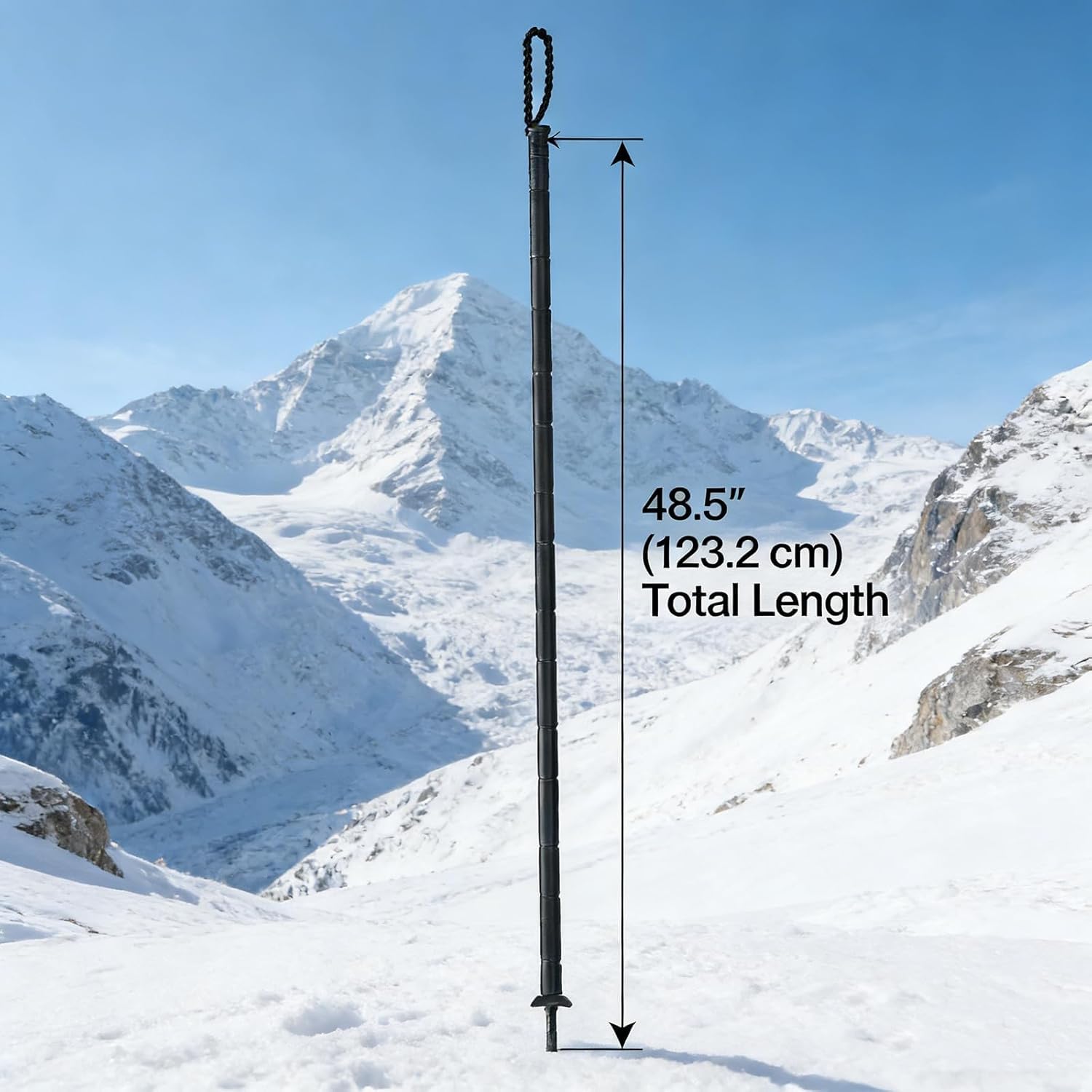 GOUTIME Bastoncini da Cammino in Alluminio Regolabili 123cm, Ammortizzati, Smontabili per Trekking, Montagna e Campeggio, Borsa Inclusa (Nero)