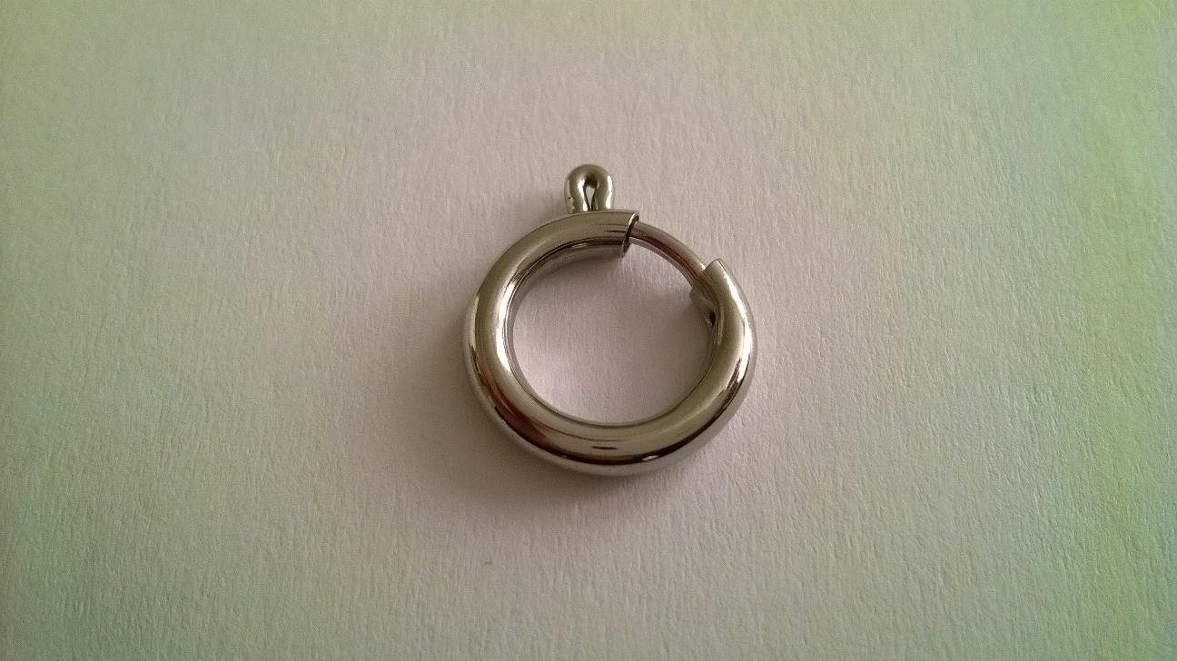 5 Pcs Quick Link Steel Ring Clasp, 1.4cm x .25cm, Stainless Steel Spring Ring Clasp, Steel Round Spring Clasp Quick Link Connector