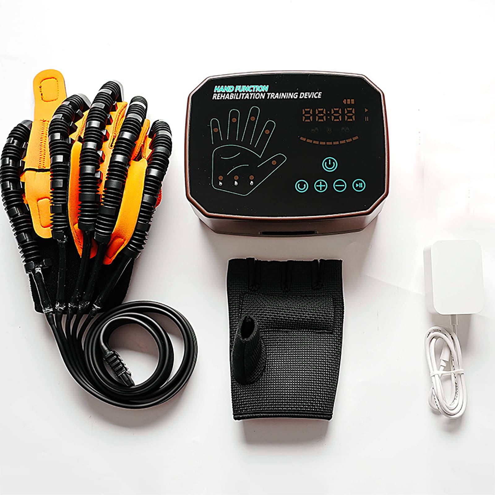 Guantes Robot Rehabilitación,Equipo Recuperación Golpes Mano con Modo Automático Ajustable 9 Velocidades Y Confrontación 3 Velocidades,Estiramiento > 190°,para Parálisis Cerebral Y Artritis