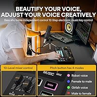 Vista 7 de MAONO MaonoCaster Lite AU-AM200-S1 Juego de equipo todo en uno para pódcast con micrófono de 3.5mm para transmisión en vivo, grabación de pódcast