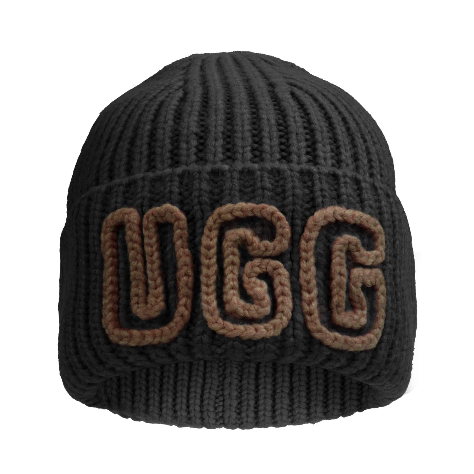 Amazon.com: UGG, Womens, Chunky Crafted Rib Beanie, Black, One