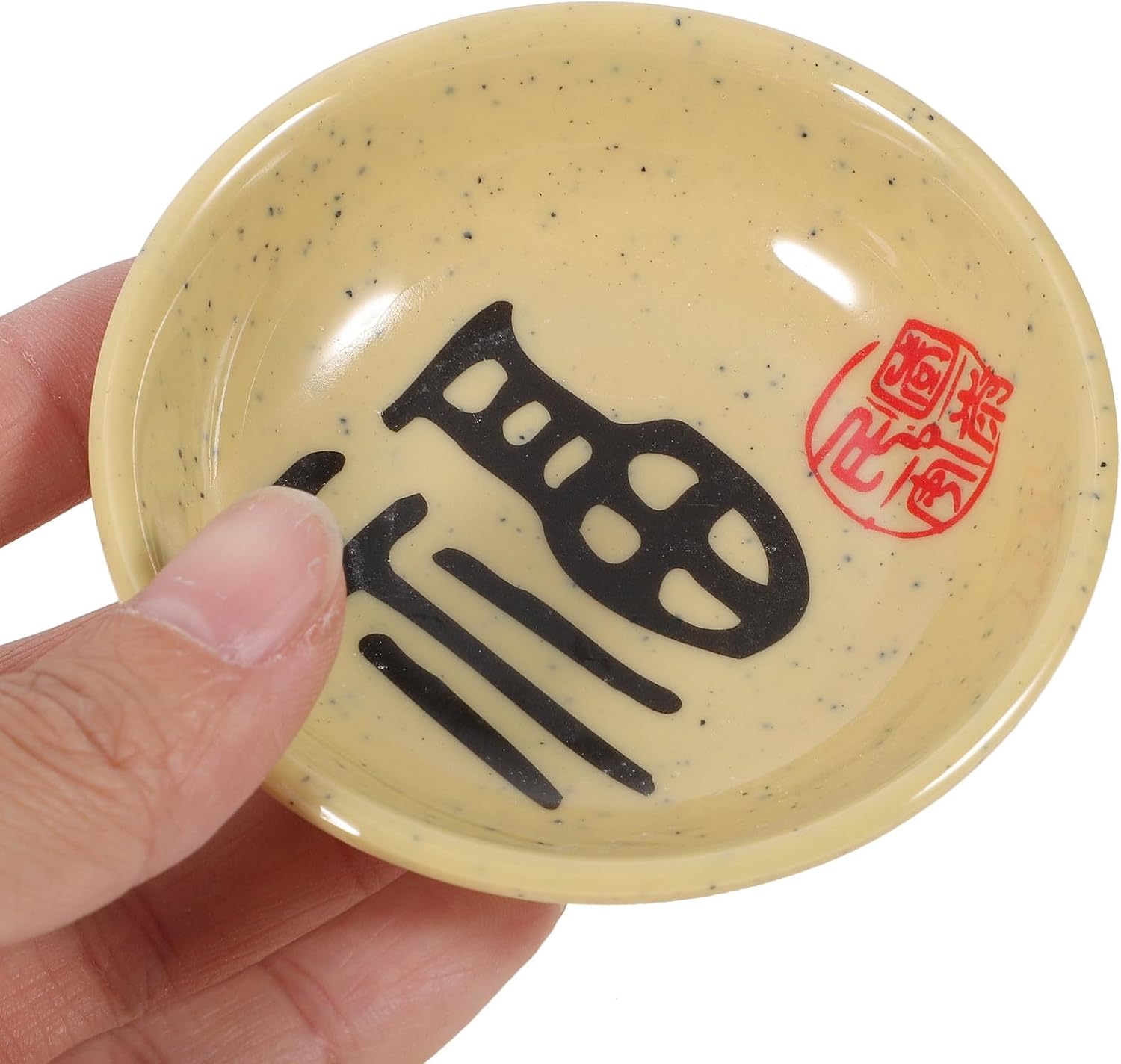 FUOYLOO 5pcs Melamine Seasoning Plates for Entertaining, Multi-occasion Use, Small and Lovely Soy Sauce Dipping Bowls, Safe and Healthy Side Dish Set