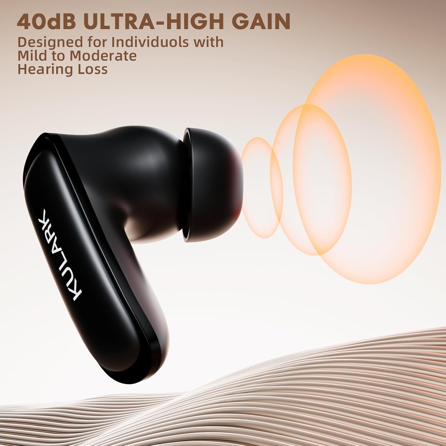 Kulark basic Hearing Aids, Rechargeable Bluetooth OTC Hearing Aids for Seniors with AI Noise Cancellation, Superior Sound Quality Smart, Bluetooth Enabled & App Control - Image 3