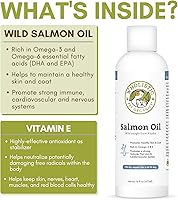 Vista 4 de Wholistic Pet Organics Aceite de salmón Aceite de salmón salvaje de Alaska de aguas profundas para perros y gatos - Suplemento de aceite de pescado