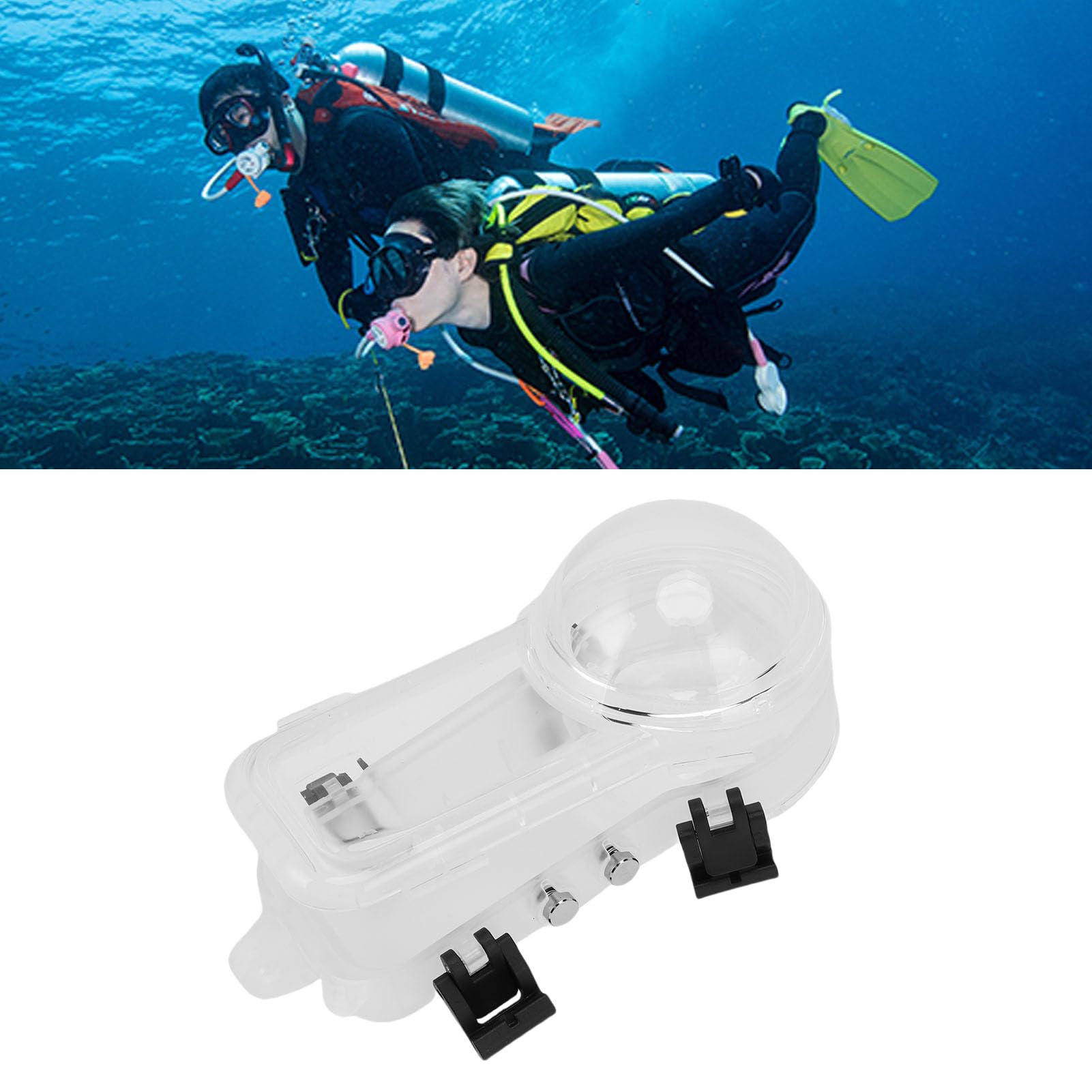 Cosiki Custodia Subacquea Invisibile per 360 X4, Custodia Impermeabile 50 M/164 Piedi, Protettiva per Immersione Subacquea con Staffa, Accessori per Fotocamera per la Fotografia
