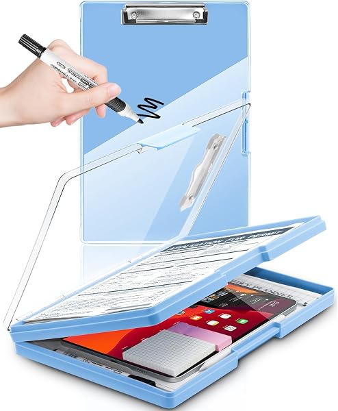 Sunnyclip Heavy Duty Clearview Clipboard with Dual Storage