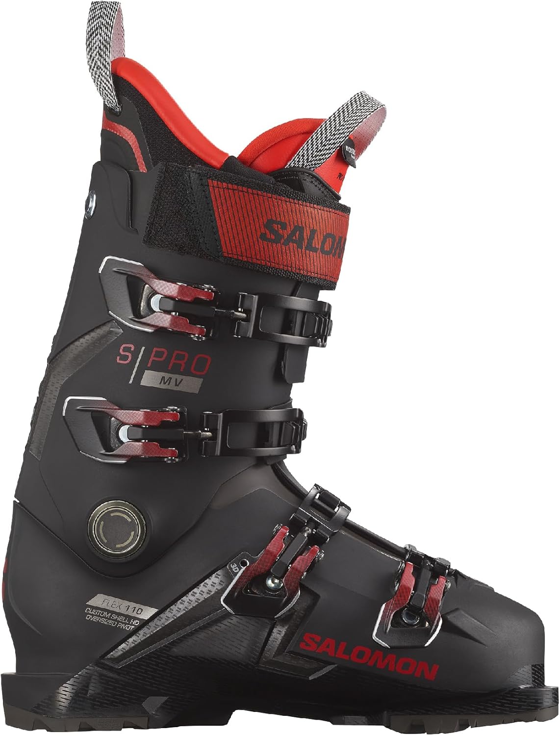 Salomon S/Pro MV 110 Ski Boots 2024 Black/Red/Beluga 26.5