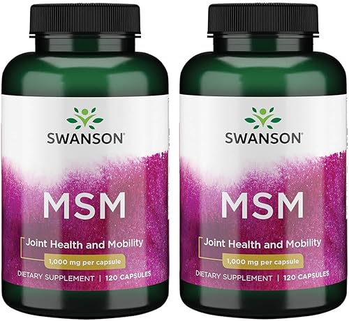 Swanson Msm 1,000 mg 120 cápsulas (paquete de 2)