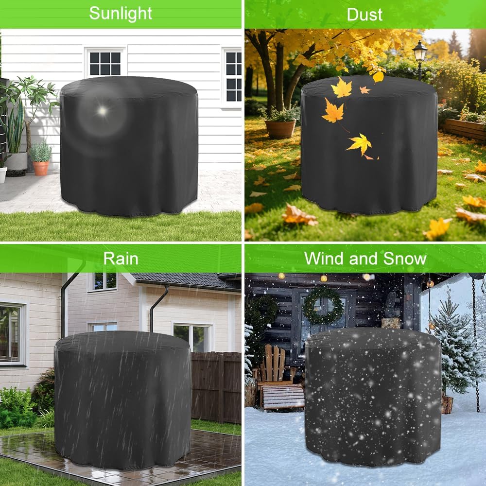 Abdeckung für Gartenmöbel, 100 x 100 cm Wasserdicht Abdeckplane, Gartentisch Abdeckplane, Robustes Oxford-Gewebe Schutzhülle für Terrassenmöbel Lounge Sofa, Sitzgruppe